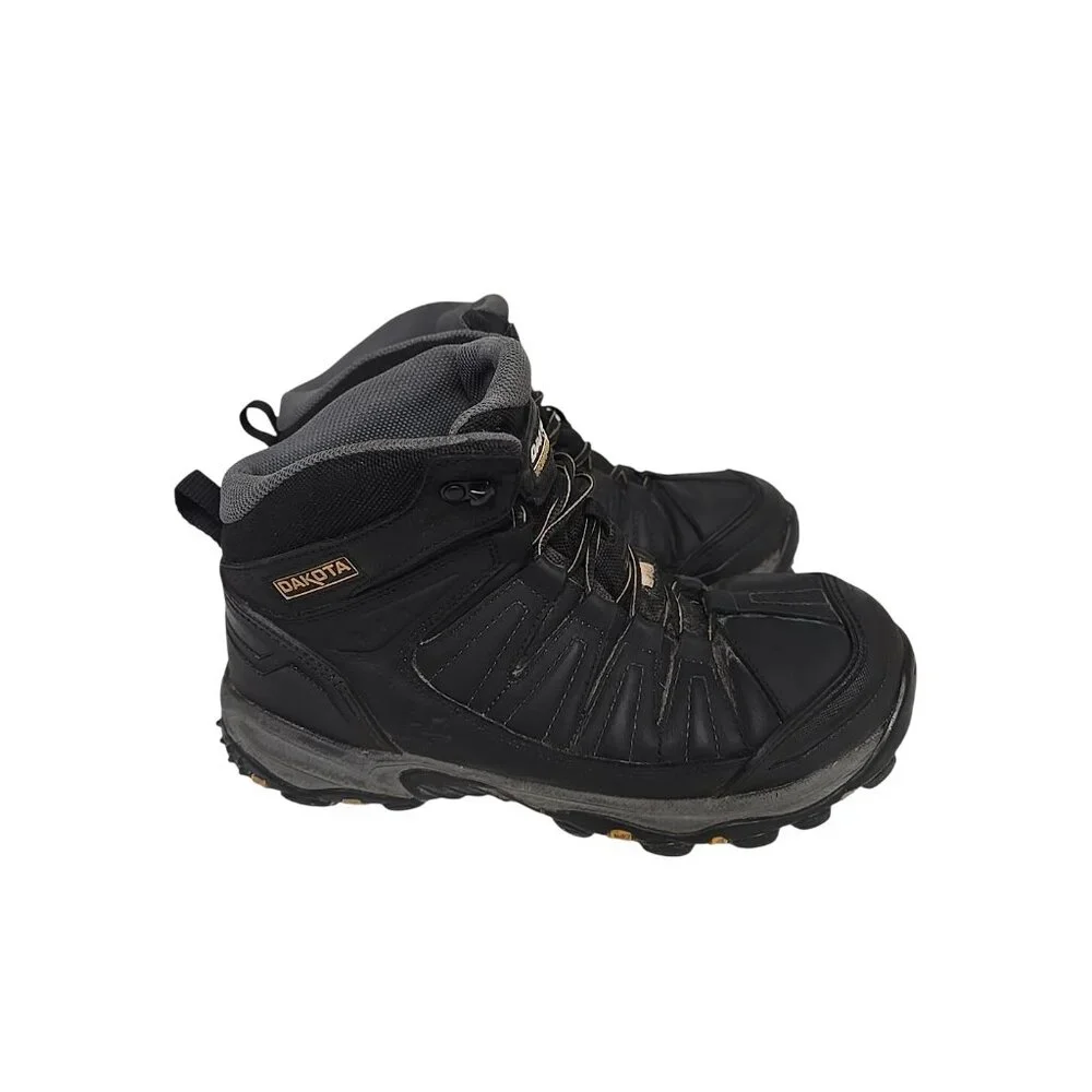 Dakota Men's 6" 2301 Aluminum Toe Comp. Plate WP Work Boots Black Size 9.5W/L - Picture 2 of 8